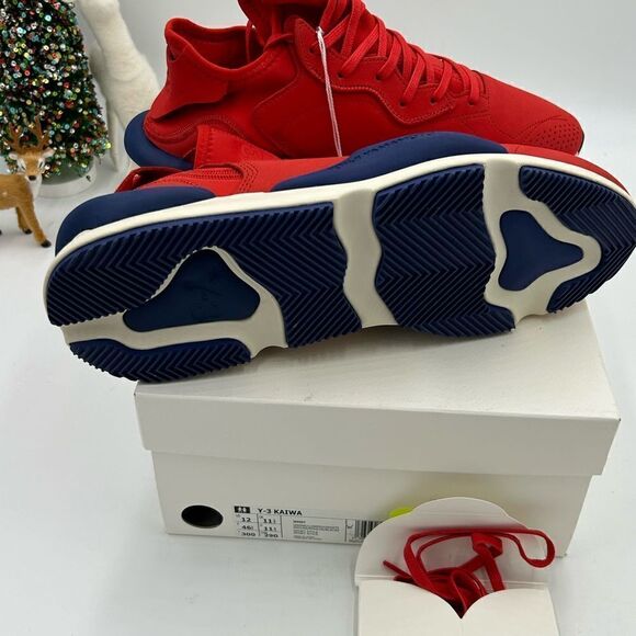 Men’s Y3 Kaiwa red white and blue sneakers size 12 US - Picture 9 of 9
